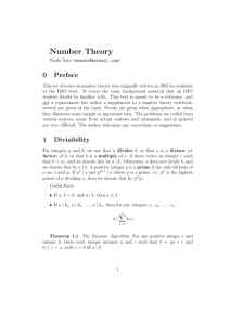 Number Theory