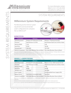 Millennium System Requirements