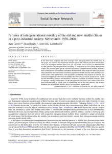 Patterns of intergenerational mobility of the old and new middle