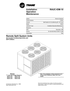 Remote Split System Units Installation RAUC-IOM