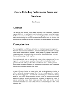 Oracle Redo Log Performance Issues and Solutions