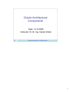 Oracle Architectural Components