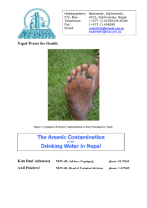 The Arsenic Contamination Drinking Water in Nepal