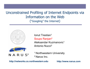 Unconstrained Profiling of Internet Endpoints via Information on the