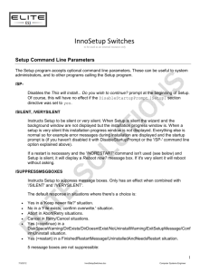 InnoSetup Switches