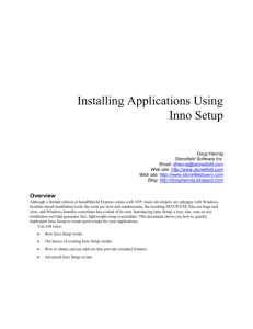 Installing Applications Using Inno Setup