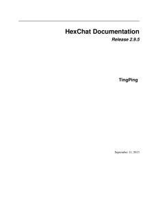 HexChat Documentation