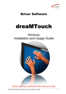 dreaMTouch - Software Guide