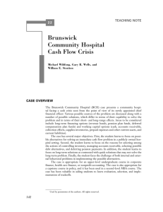 Brunswick Community Hospital Cash Flow Crisis