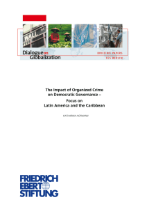 The impact of organized crime on democratic governance : focus on