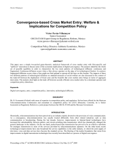 Convergence-based Cross Market Entry: Welfare & Implications for