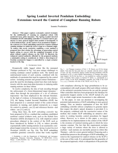 Spring Loaded Inverted Pendulum Embedding