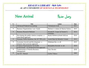 New Arrival. - Al Ain University