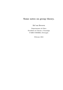 Some notes on group theory.