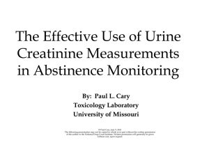 The Effective Use of Urine Creatinine Measurements in