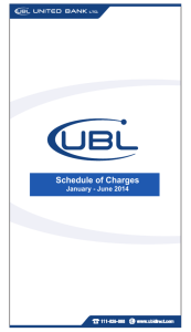 Schedule of Charges - United Bank Limited