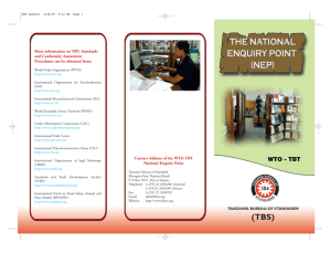 NEP Leaflet - Tanzania Bureau of Standards