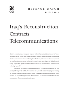 Iraq's Reconstruction Contracts