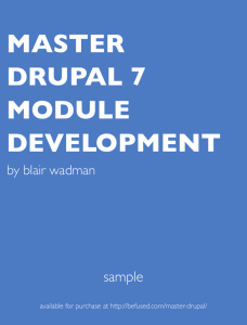 Master Drupal 7 Module Development