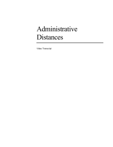 Administrative Distances
