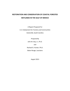 Restoration and Conservation of Coastal Forested Wetlands in the