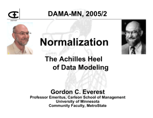 Normalization - DAMA Minnesota