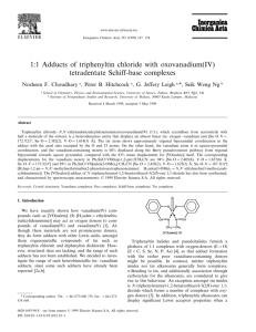 1:1 Adducts of triphenyltin chloride with oxovanadium(IV