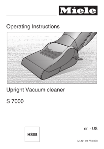 Operating Instructions Upright Vacuum cleaner S 7000