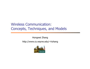 Part 2b: Wireless Communication: Concepts, Techniques, and Models