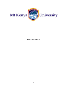 research policy - Mount Kenya University