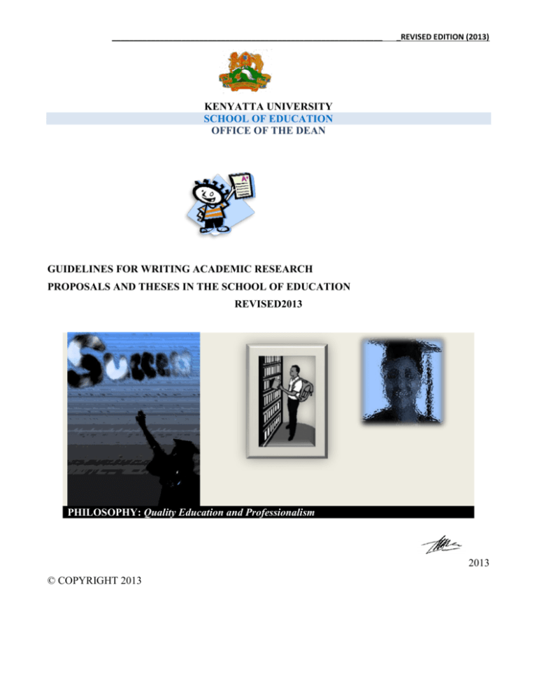 Thesis Proposal Writing Guidelines
