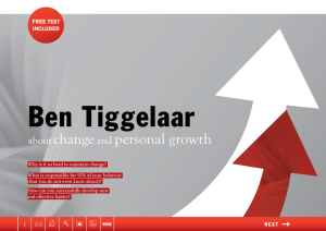 Ben Tiggelaar about Change and Personal Growth
