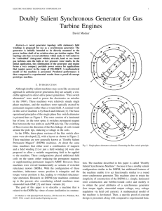 Doubly Salient Synchronous Generator for Gas Turbine Engines