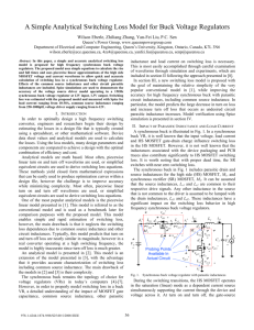 A Simple Analytical Switching Loss Model for Buck Voltage Regulators