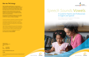 Speech Sounds:Vowels