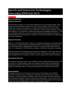 ESPN: Internship, MS, PhD, Speech & Immersive Technologies