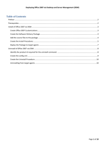 Deploying Office 2007 via Desktop and Server Management (DSM)