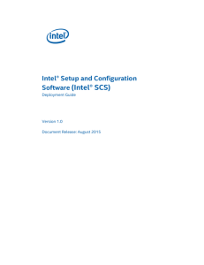 Intel® Setup and Configuration Software Deployment Guide