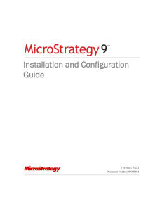MicroStrategy Installation and Configuration Guide
