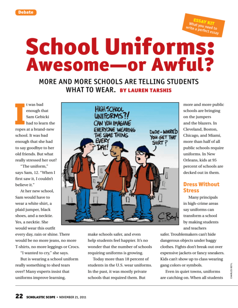 should high school students be required to wear uniforms