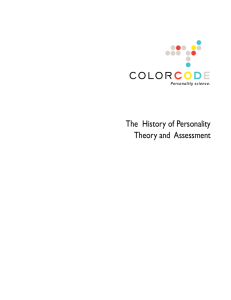The History of Personality Theory and Assessment