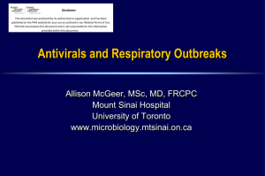 Antivirals and Respiratory Outbreaks