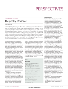 The Poetry of Science - Science, Art and Writing