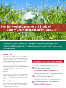 The Stanford Initiative for the Study of Supply Chain Responsibility