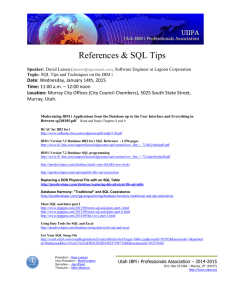 References & SQL Tips