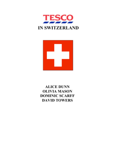 Marketing entry plan for Tesco in Switzerland