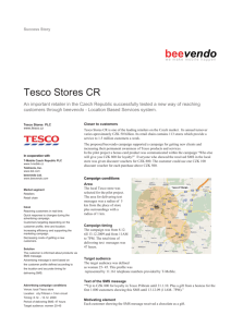 Case study TESCO Stores ČR a.s.