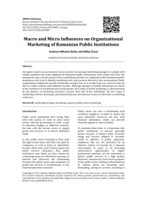 Macro and Micro Influences on Organizational Marketing of