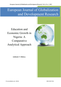 Education and Economic Growth in Nigeria: A Comparative