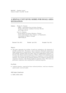 A spatial unit level model for small area estimation